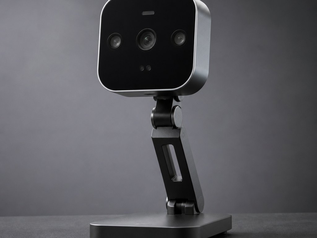 Desktop module on adjustable stand