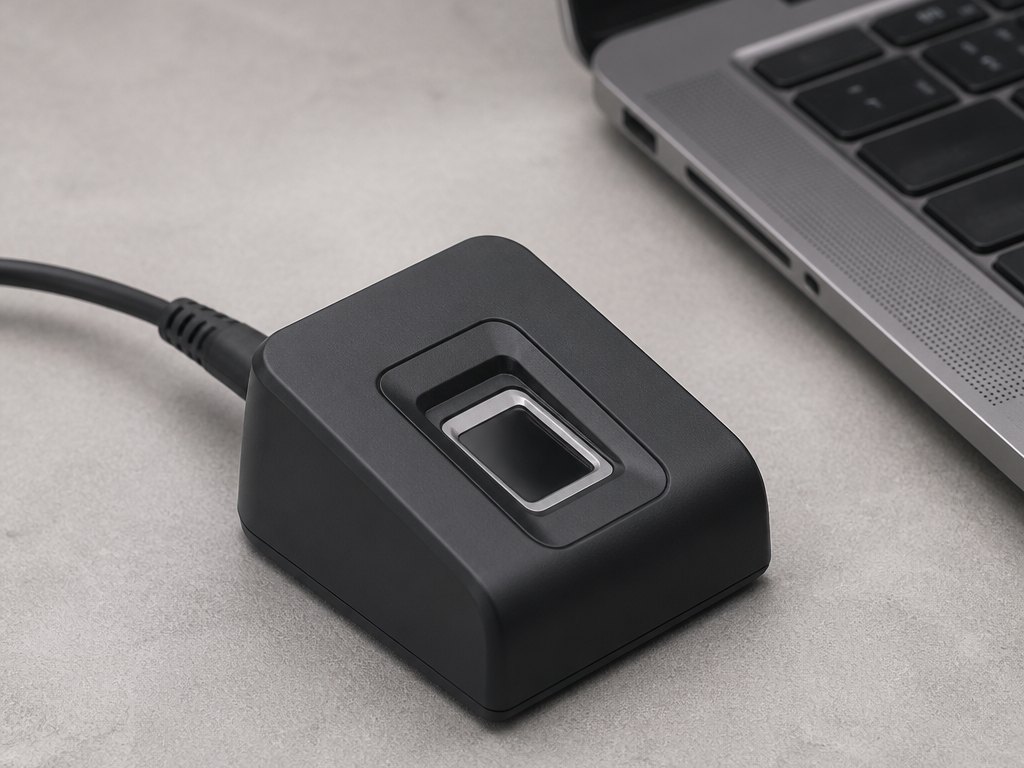 Desktop scanner at a workstation